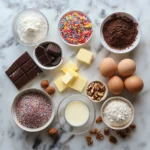 Chocolate donut's ingredients