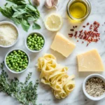 Pasta and peas' ingredients