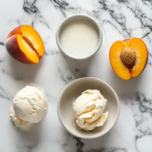Peach milkshake's ingredients