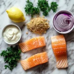 Salmon cake's ingredients